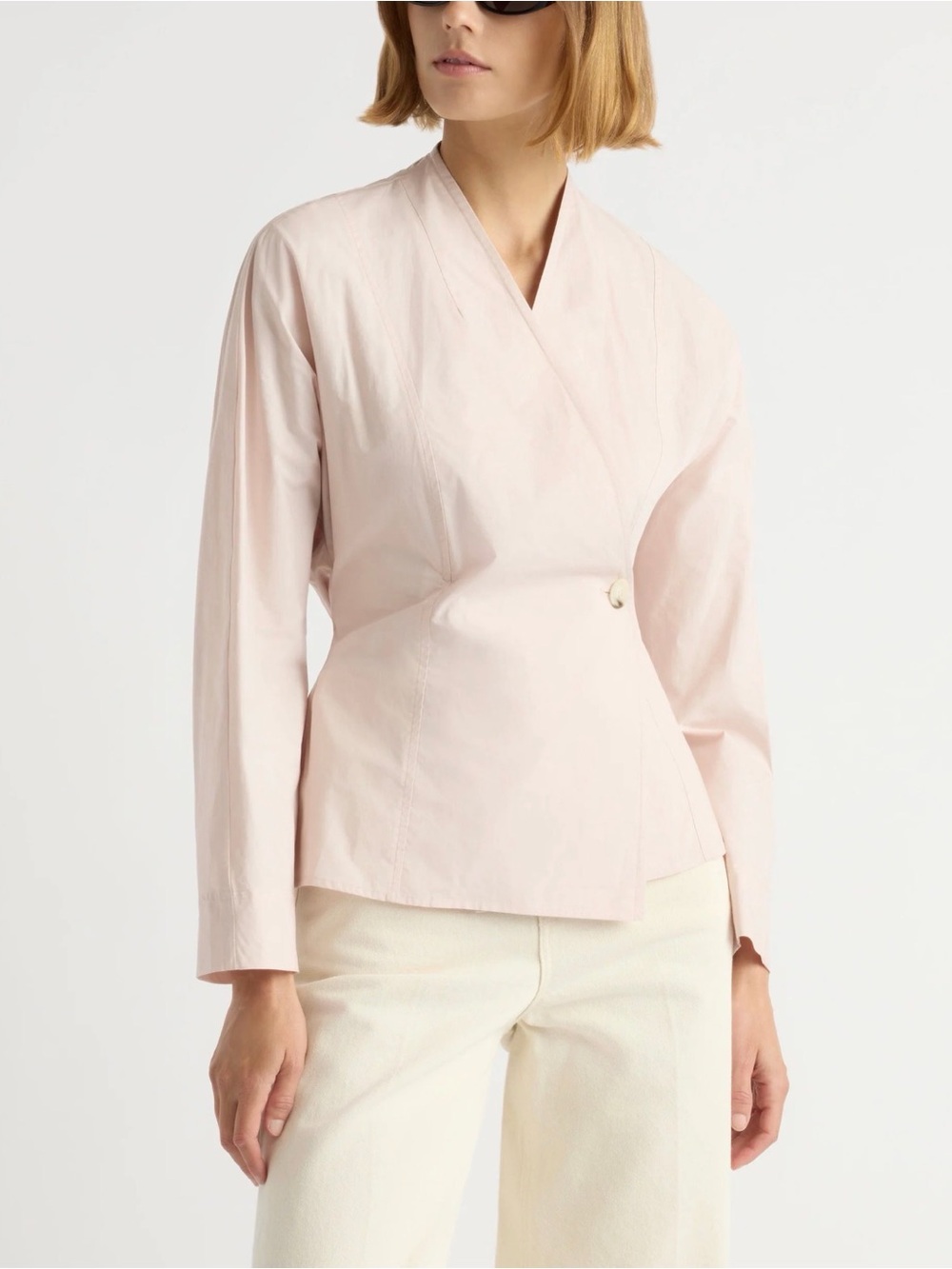 EUC Modern Citizen Pale Pink Wrap Blouse
